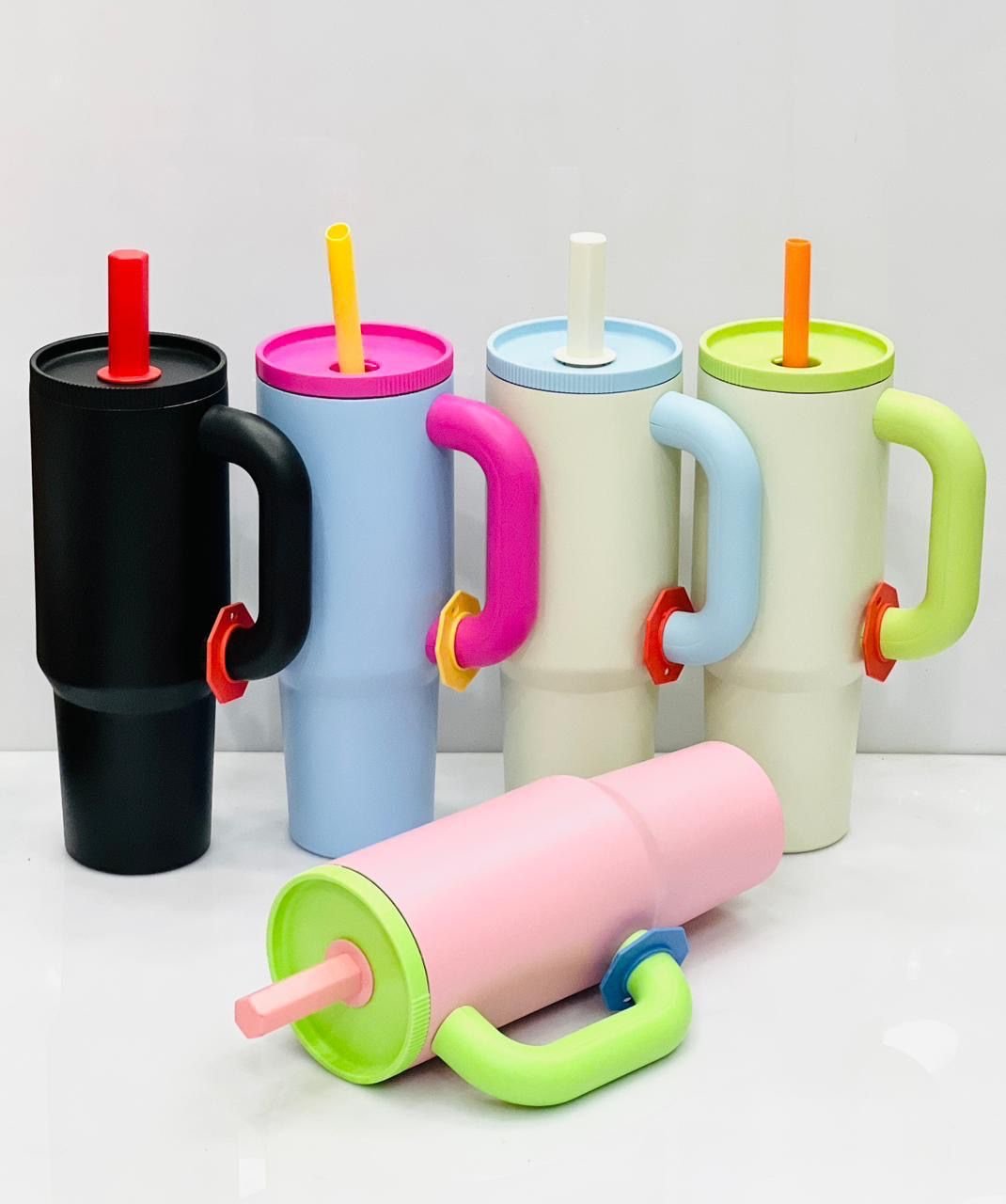 Tumblers with Straw Caps
