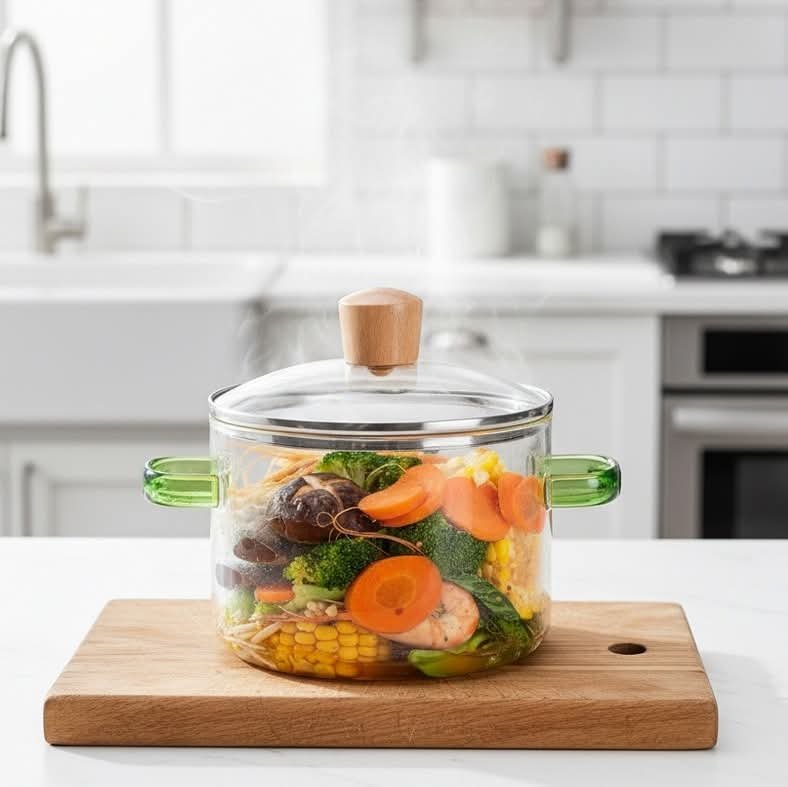 Heat Resistant Glass Cooking Pot 2500 ml