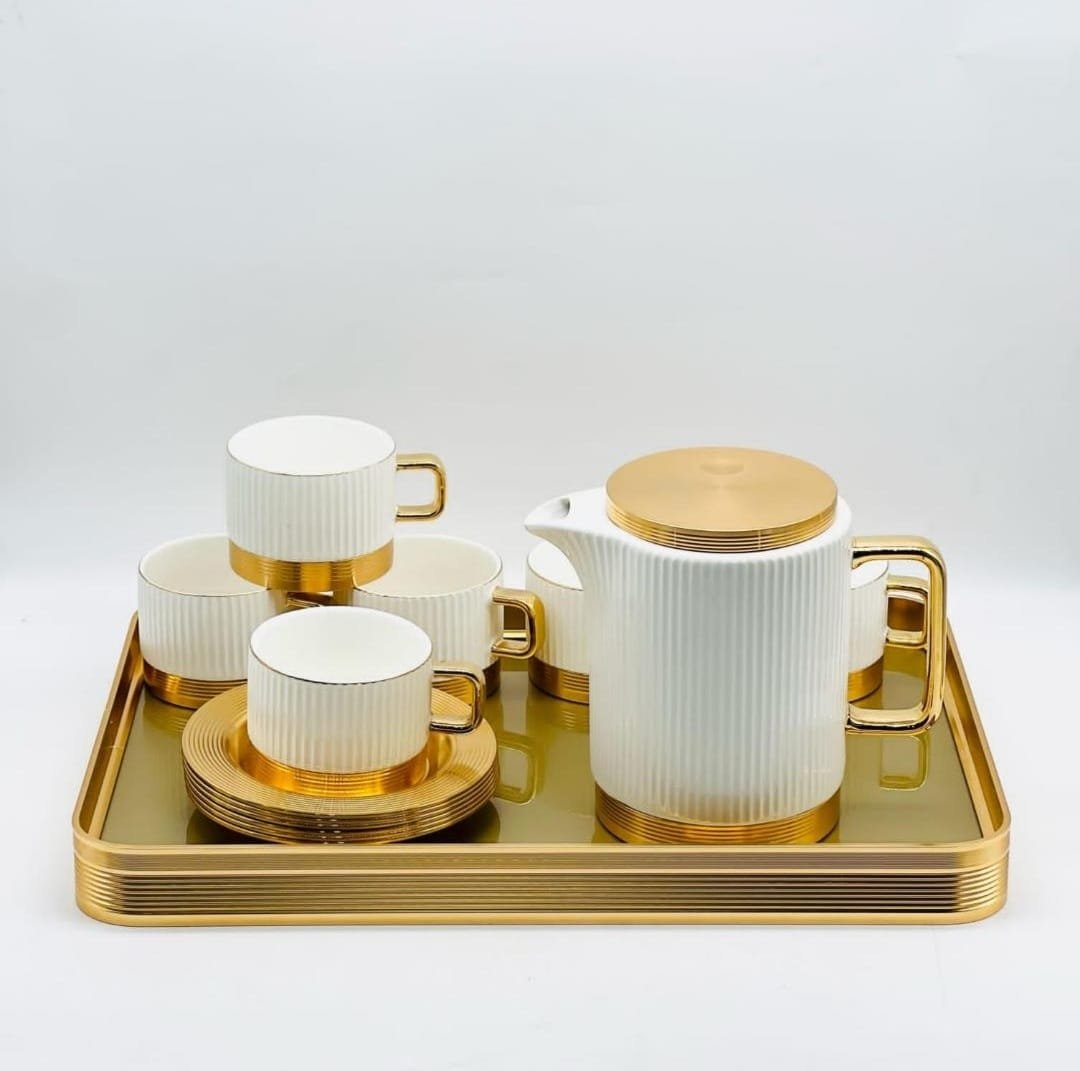 Original Brass Tea Set (White)